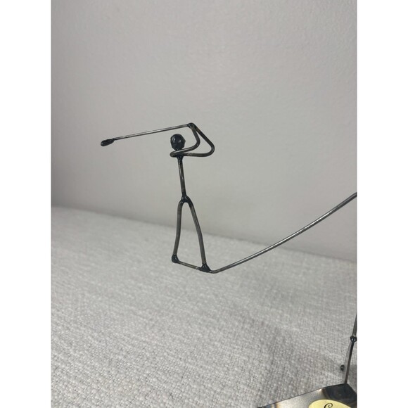 Certo Italian Craft Metal Handmade Modernist Style Golfer Sculpture Figure Golf - Picture 5 of 7